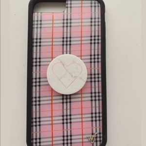 Pink Plaid Wildflower Phone Case iPhone 7/8 plus